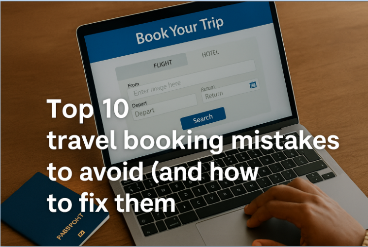 Traveler making a flight booking online while reviewing itinerary